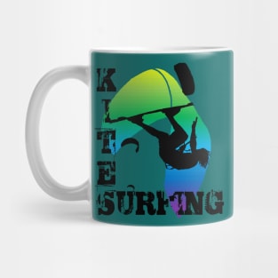 Kite Surfing WIth Freestyle Kitesurfer And Kite Mug